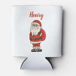 Custom Santa Claus Weihnachts Flip Flops Dosenkühler