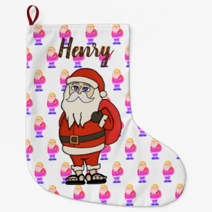 Custom Santa Claus Weihnachts Flip Flops Großer Weihnachtsstrumpf