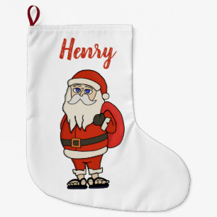 Custom Santa Claus Weihnachts Flip Flops Großer Weihnachtsstrumpf