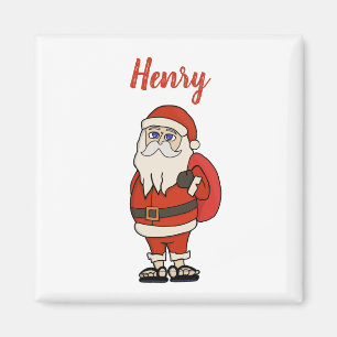 Custom Santa Claus Weihnachts Flip Flops Magnet