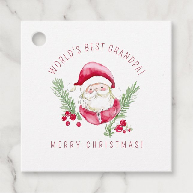 Custom Santa Geschenk Tag DIY Feiertage Weihnachts Geschenkanhänger (Vorderseite)