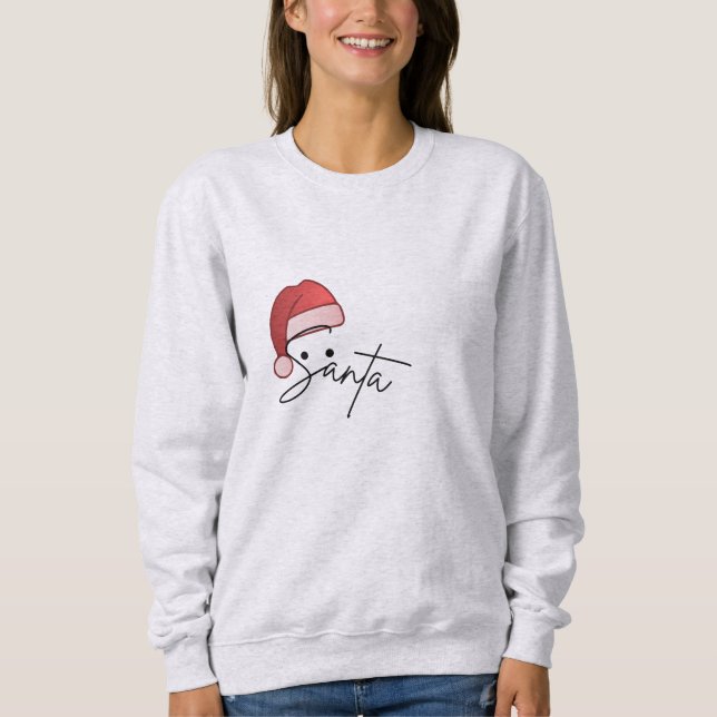 Custom Santa Typography Christmas T-Shirt – Beauti Sweatshirt (Vorderseite)