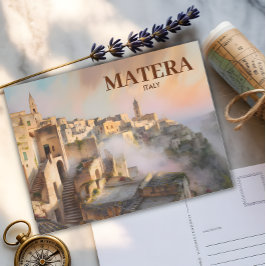 Custom Sassi di Matera Italien Reisen Wasserfarbe Postkarte