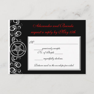 Custom Satanic Wedding Response Cards UAWG RSVP Karte