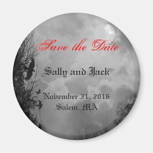 Custom Save the Date Spuk Halloween Sky Magnet (Vorne)