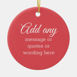 CUSTOM Schlicht Elegante Rote Keramik Ornament