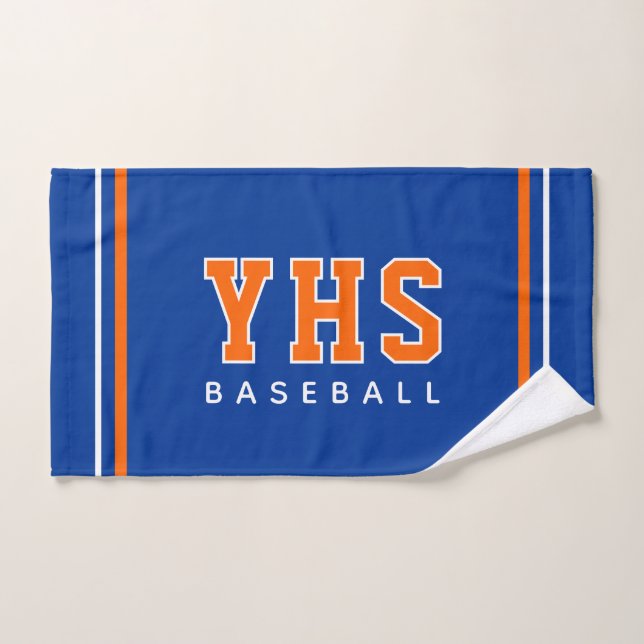 Custom School Initials Baseball Team Sports Handtuch (Handtuch)