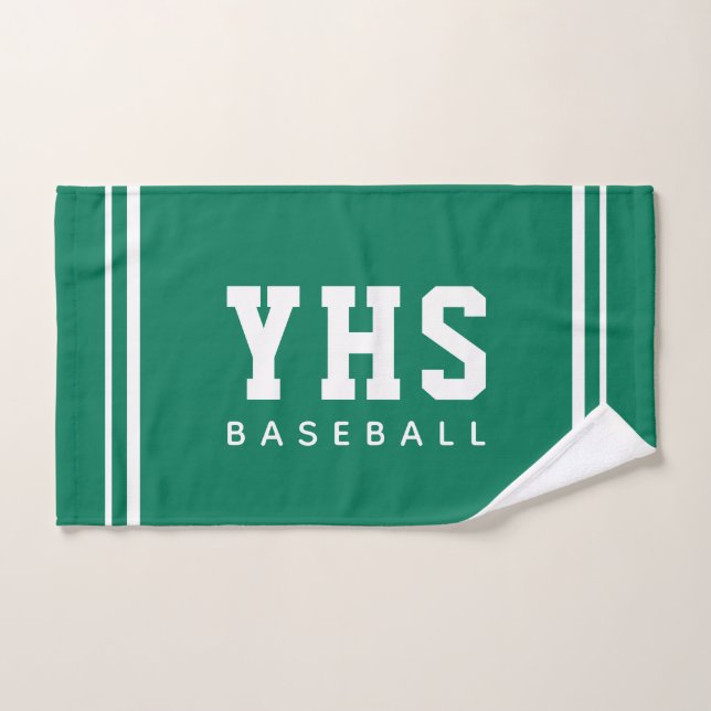 Custom School Initials Baseball Team Sports Handtuch (Handtuch)