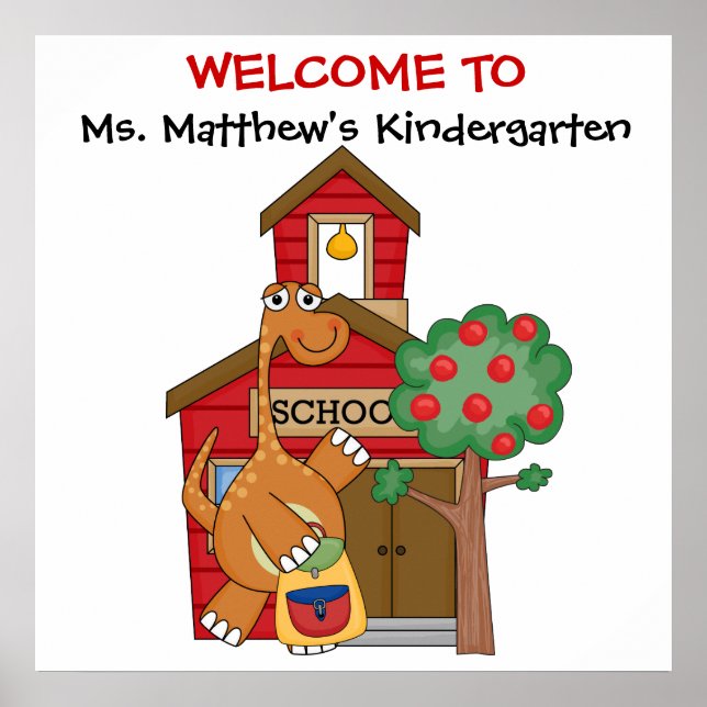 Custom School is Dino-riffic Welcome Poster (Vorne)