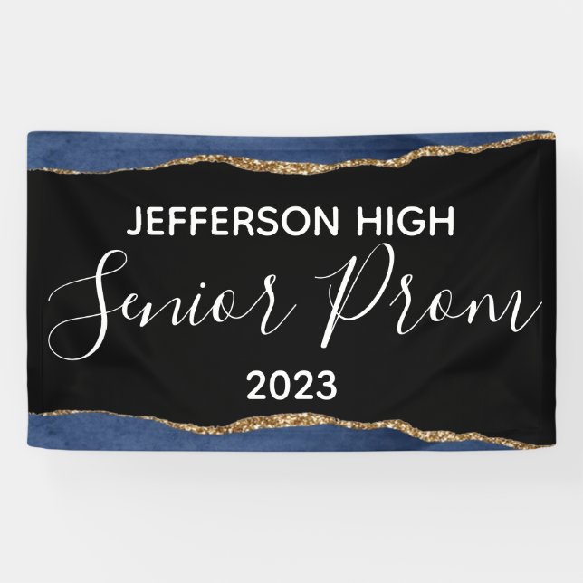 Custom School Name Prom Banner Eintritt Elegant  (Horizontal)