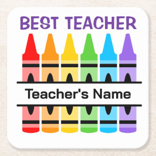 Custom School Napkins, Personalisieren Lehrergesch Rechteckiger Pappuntersetzer