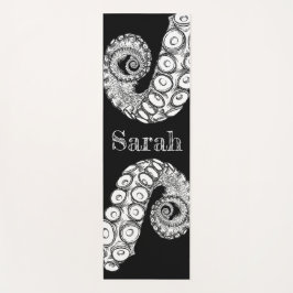 Custom- Schwarz-Gelb-Octopus-Tentakel Yoga-Mat Yogamatte