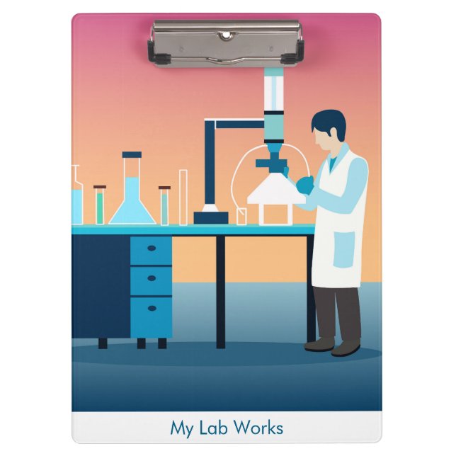 Custom Science Lab Student  Klemmbrett (Vorderseite)