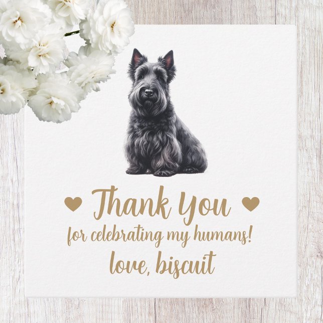 Custom Scottish Terrier Dog Gastgeschenk Hochzeit  Geschenkanhänger (Von Creator hochgeladen)