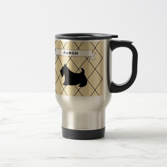 Custom Scottish Terrier Travel Coffee Mug Geschenk Reisebecher (Rechts)