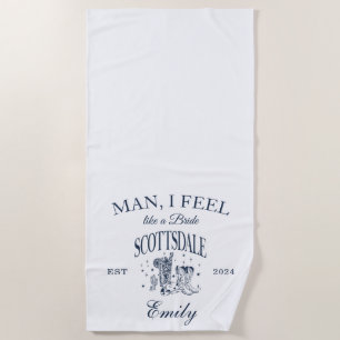 Custom Scottsdale Bachelorette Modern Beach Handtu Strandtuch