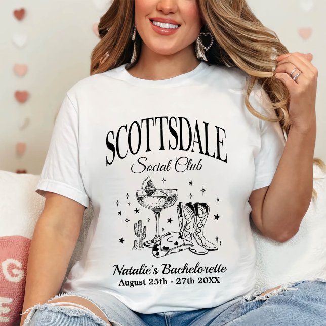 Custom Scottsdale Junggeselinnen-Abschied Social C T-Shirt (Von Creator hochgeladen)