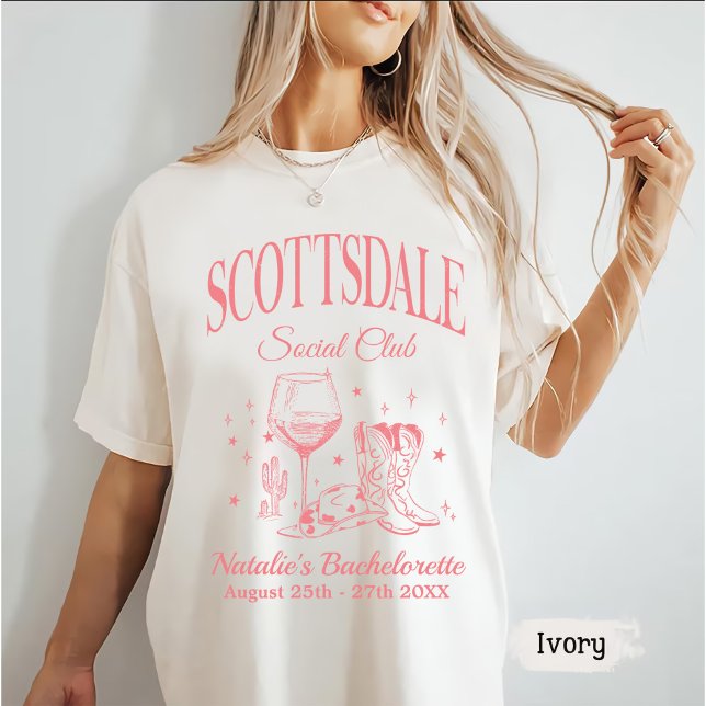 Custom Scottsdale Junggeselinnen-Abschied Social C T-Shirt (Von Creator hochgeladen)