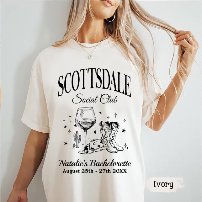 Custom Scottsdale Junggeselinnen-Abschied Social C T-Shirt (Von Creator hochgeladen)