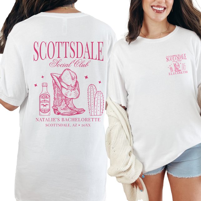 Custom Scottsdale Junggeselinnen-Abschied Social C T-Shirt (Von Creator hochgeladen)