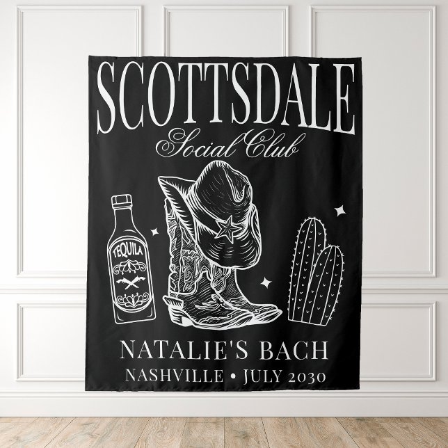 Custom Scottsdale Junggeselinnen-Abschied Social C Wandteppich (Von Creator hochgeladen)