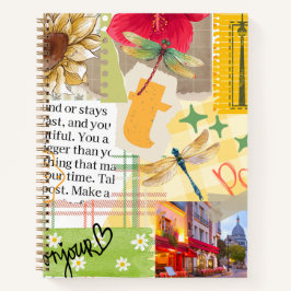 Custom scrapbook Elegante Collage Modernes Kunstwe Notizbuch