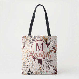 Custom Script Monogram Fall Folies Blush Pink