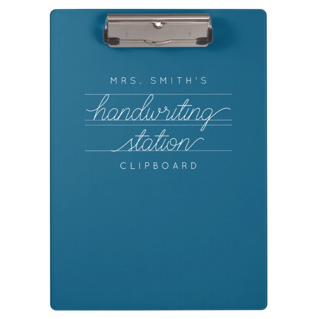 Custom Script Teacher oder Student Clipboard Klemmbrett (Vorderseite)