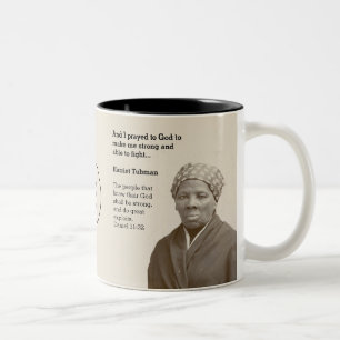 Custom Scripting Monogram HARRIET TUBMAN Zitat Zweifarbige Tasse