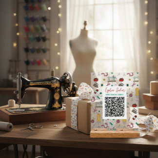 Custom Seamstress Tools QR Code Business Sign Acrylschild