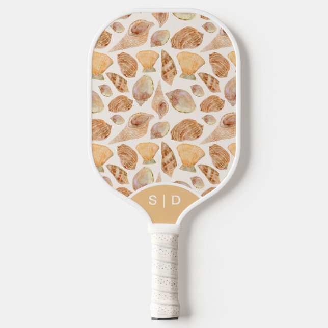 Custom Seashells and Ocean Sands Pickleball Schläger (Vorderseite)