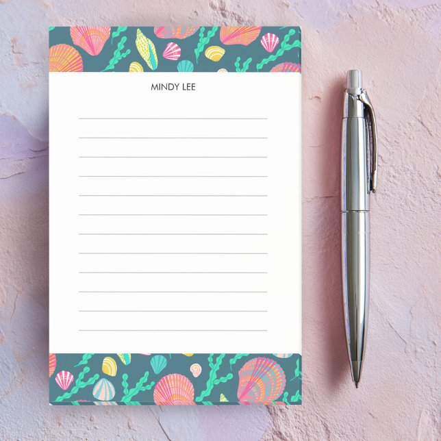 CUSTOM Seashells Border-Lebensmittelgeschäft Post-it Klebezettel (CUSTOM Seashells Border Grocery Shopping List Post-it Notes
)