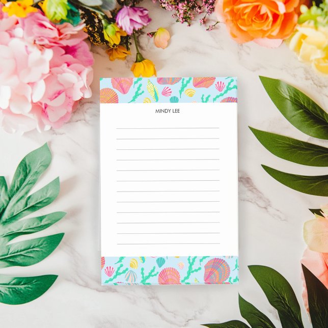 CUSTOM Seashells Border-Lebensmittelgeschäft Post Post-it Klebezettel (CUSTOM Seashells Border Grocery Shopping List Post Post-it Notes
)