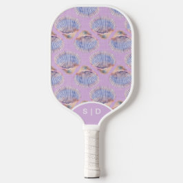 Custom Seashells Lila Pickleball Schläger