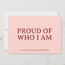 Custom Self-Esteem & Confidence Gift Card for Her Feiertagskarte