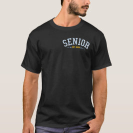 Custom Senior Class Of 2026 Graduation Blue Floral T-Shirt