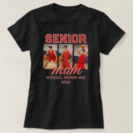 Custom Senior Mom Graduation Photo & Name T-Shirt