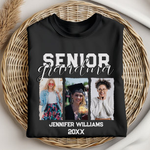 Custom Senior Oma Abschluss Foto & Name T-Shirt