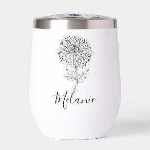 Custom September Aster Birth Blume Geschenk für di