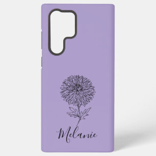 Custom September Aster Birth Blume Geschenk für di Samsung Galaxy Hülle