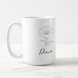 Custom September Morning Glory Birth Blume Geschen Kaffeetasse