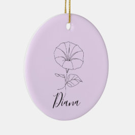 Custom September Morning Glory Birth Blume Geschen Keramik Ornament