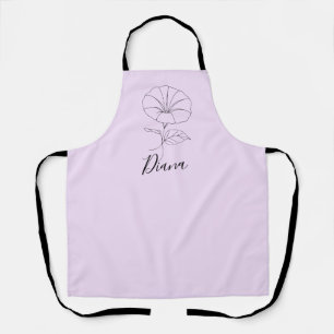 Custom September Morning Glory Birth Blume Geschen Schürze