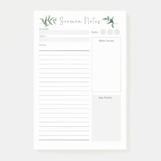 Custom Sermon Post-it Klebezettel (Vorderseite)