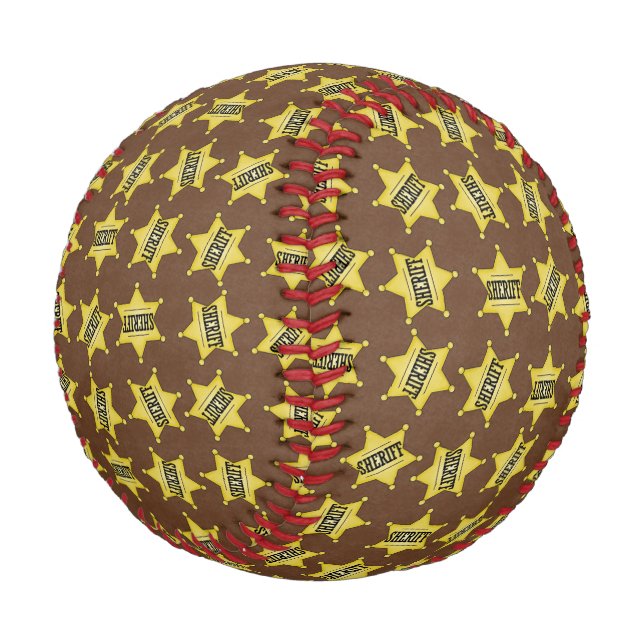 Custom Sheriff Abzeichen Baseball (Schrägansicht)