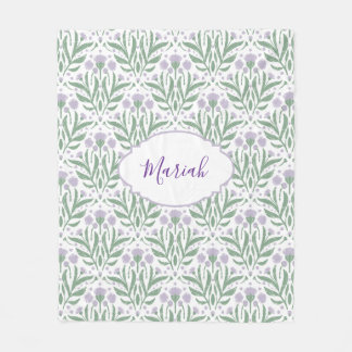 Custom sherpa baby blanket with personalized name. fleecedecke