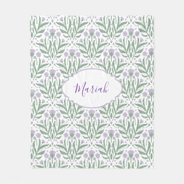 Custom sherpa baby blanket with personalized name. fleecedecke (Vorderseite)