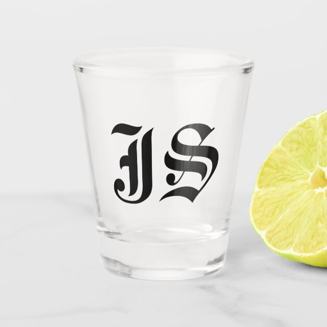 Custom Shot Glass mit Initials Personalisiert Bulk Schnapsglas (Vorderseite)