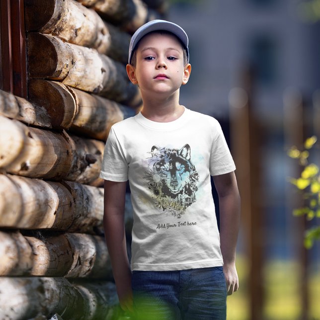 Custom Siberian Husky Animal Art | Blau Lila T-Shirt (Von Creator hochgeladen)