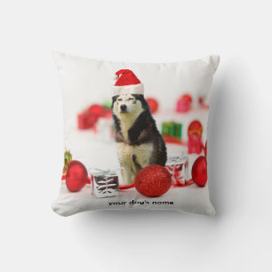 Custom Siberian Husky Weihnachtsdekorationskissen Kissen